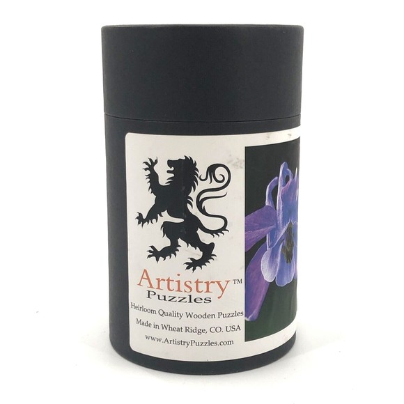 Artistry Wooden Jigsaw Puzzle Columbine Flower 141 Pcs 7.75 x 7.75 Complete USA - Picture 2 of 10